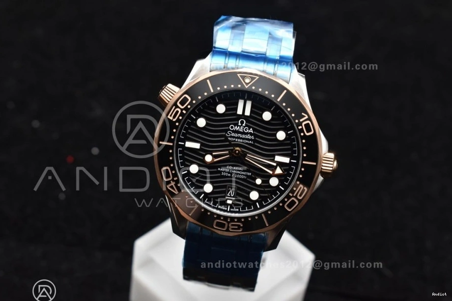 Seamaster A8800 Edition Bracelet Dial on Diver Black SS 1:1 VSF RG Best Ceramic 300M SS Black 1125